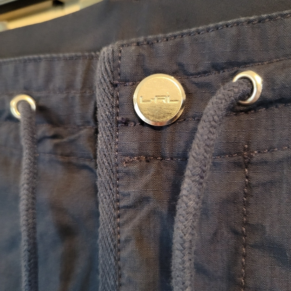 Lauren Ralph Lauren Navy Blue Cargo Capri Pants - Picture 4 of 6